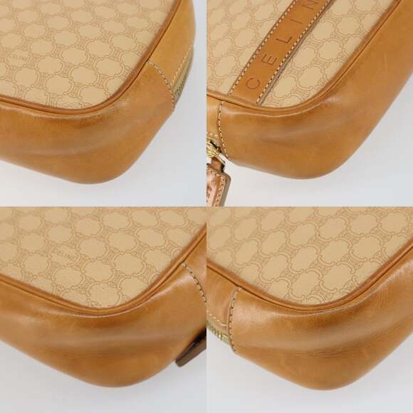 CELINE Macadam Canvas Hand Bag Pvc Beige Gold - Picture 10 of 12